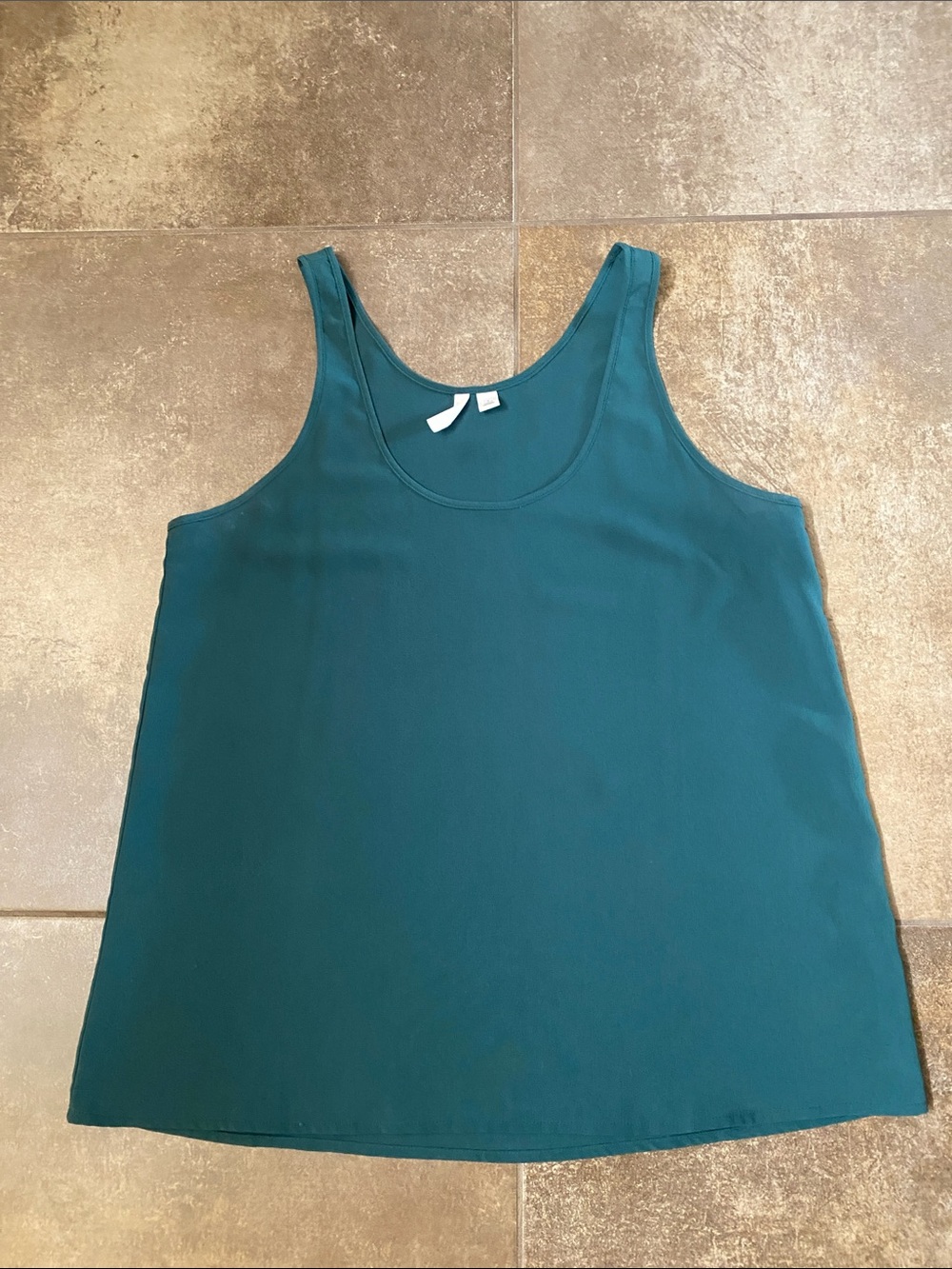 Frenchi Teal Scoop Neck Tank Top